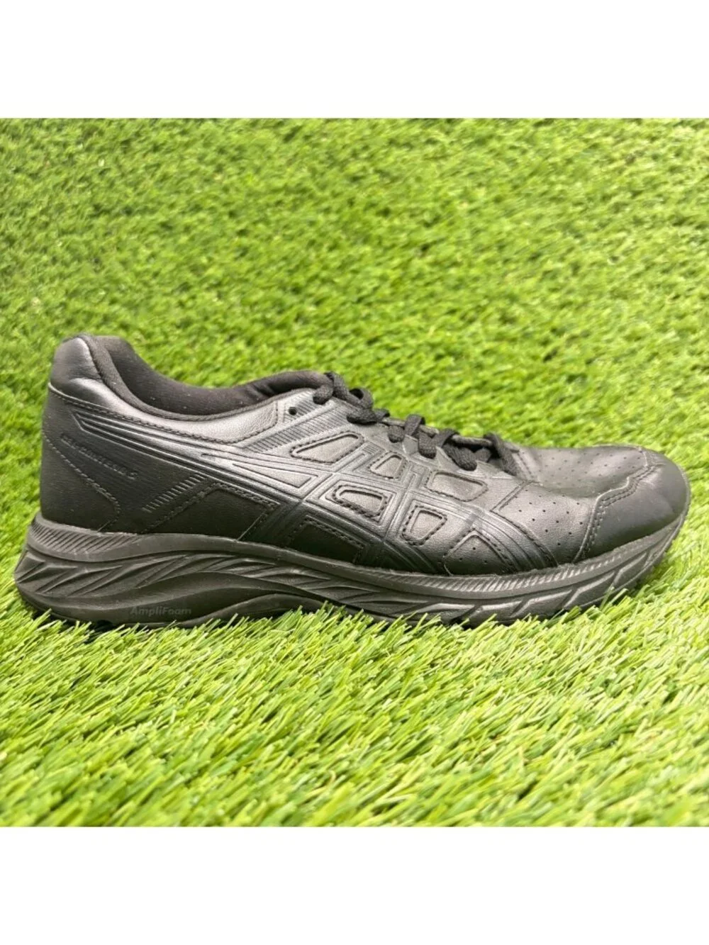 Asics Gel-Contend 5 Womens Size 6.5 Triple Black Athletic Running Shoes Sneakers